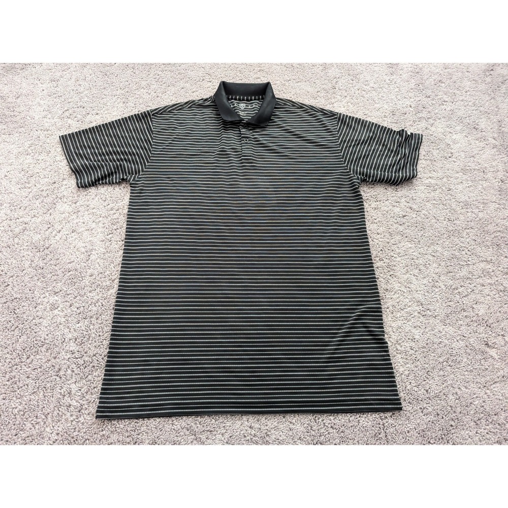 Nike Golf Polo Shirt‎ Mens XXL Black Striped Athletic Performance